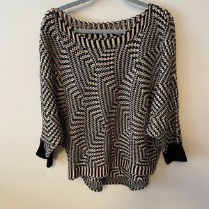 Womens Sweater in Tan & Black